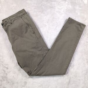 Rag & Bone Fit 1‎ Low Rise Chino Pants Mens 34 (34x31) Army Green Slim Comfort